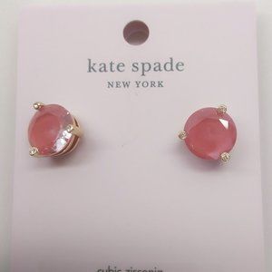 Kate Spade New Coral "Rise and Shine" Cubic Zir ER
